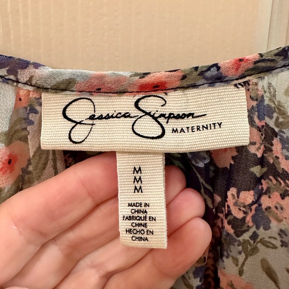 Jessica Simpson Navy Floral Maternity Tunic - Picture 5 of 5